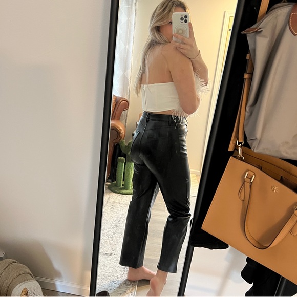 ARITZIA WILFRED MELINA PANTS - black leather - Picture 2 of 5